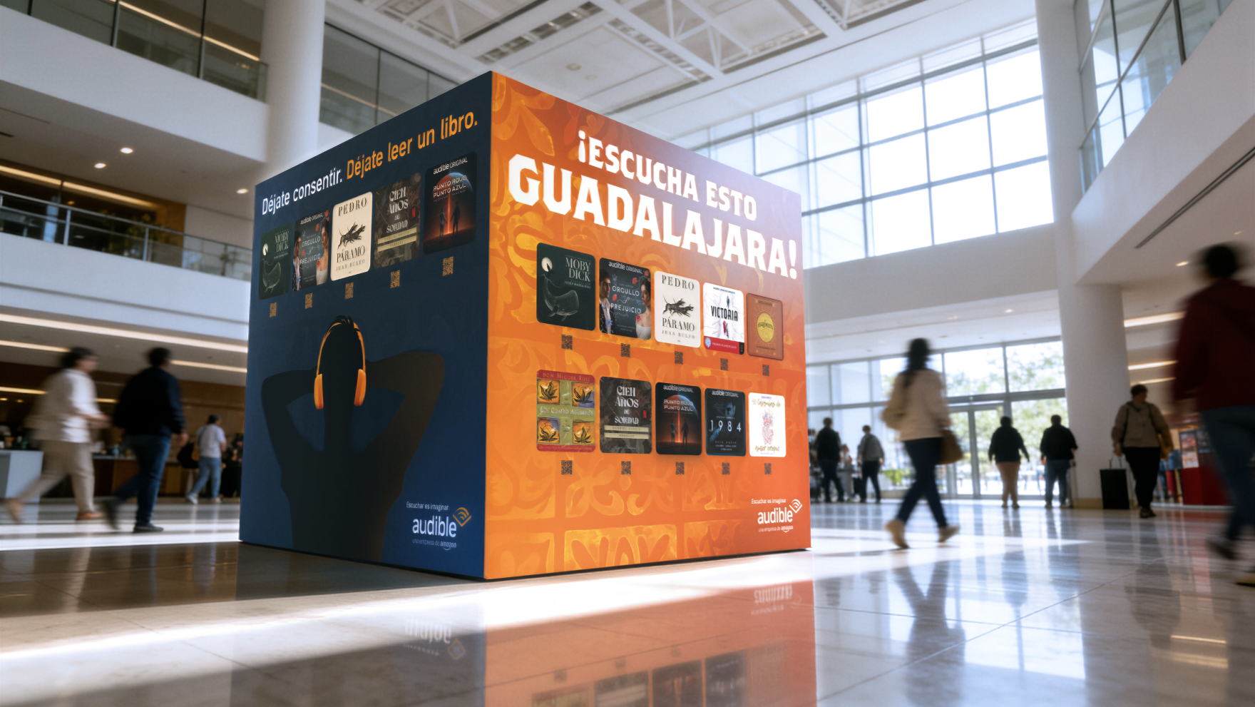 Audible exhibition installation at Guadalajara's International Book Fair.